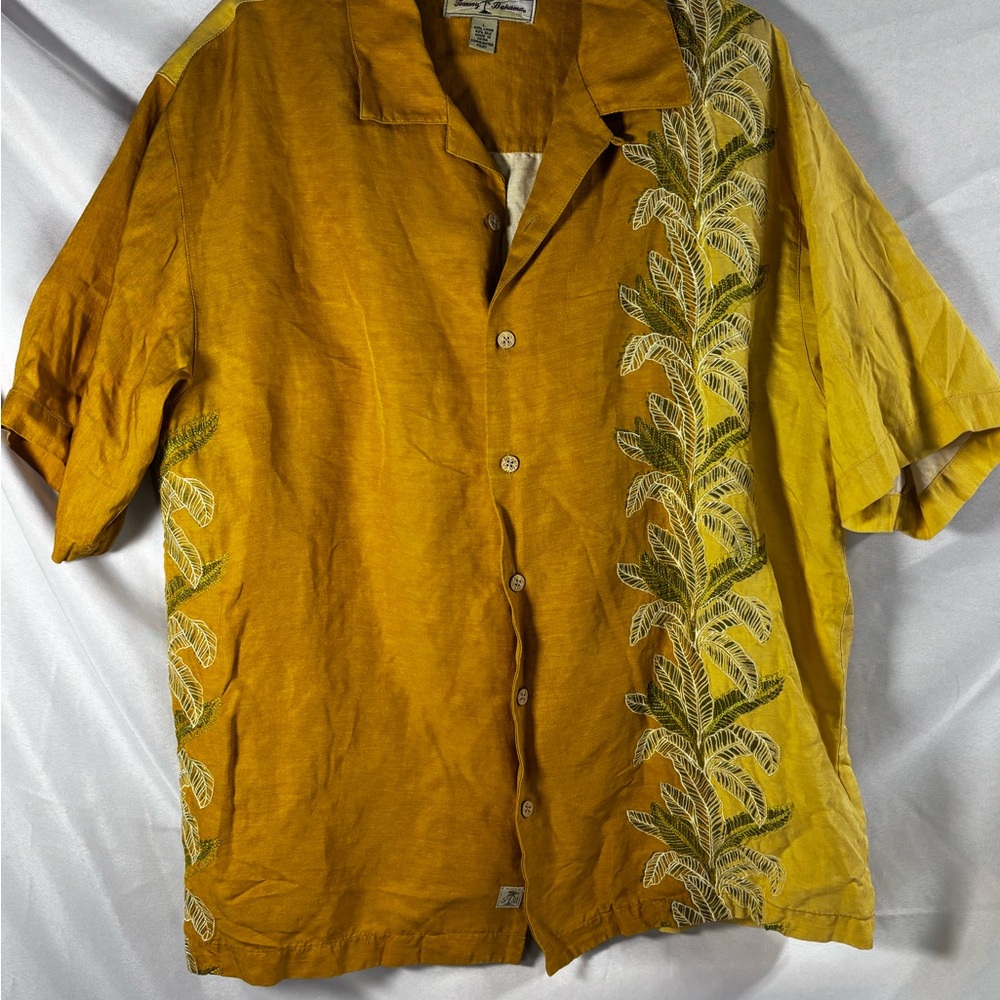 Tommy Bahama Golden Leaf Embroidered‎ Shirt